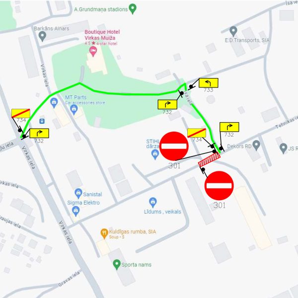 Satiksmes ierobezojumu karte 23.11.2023.